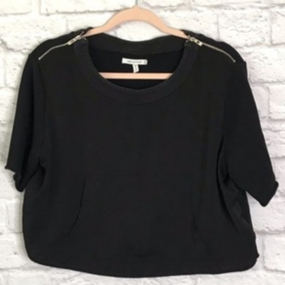 Avec Les Filles Tops - Avec Les Filles Sweatshirt Crop Top